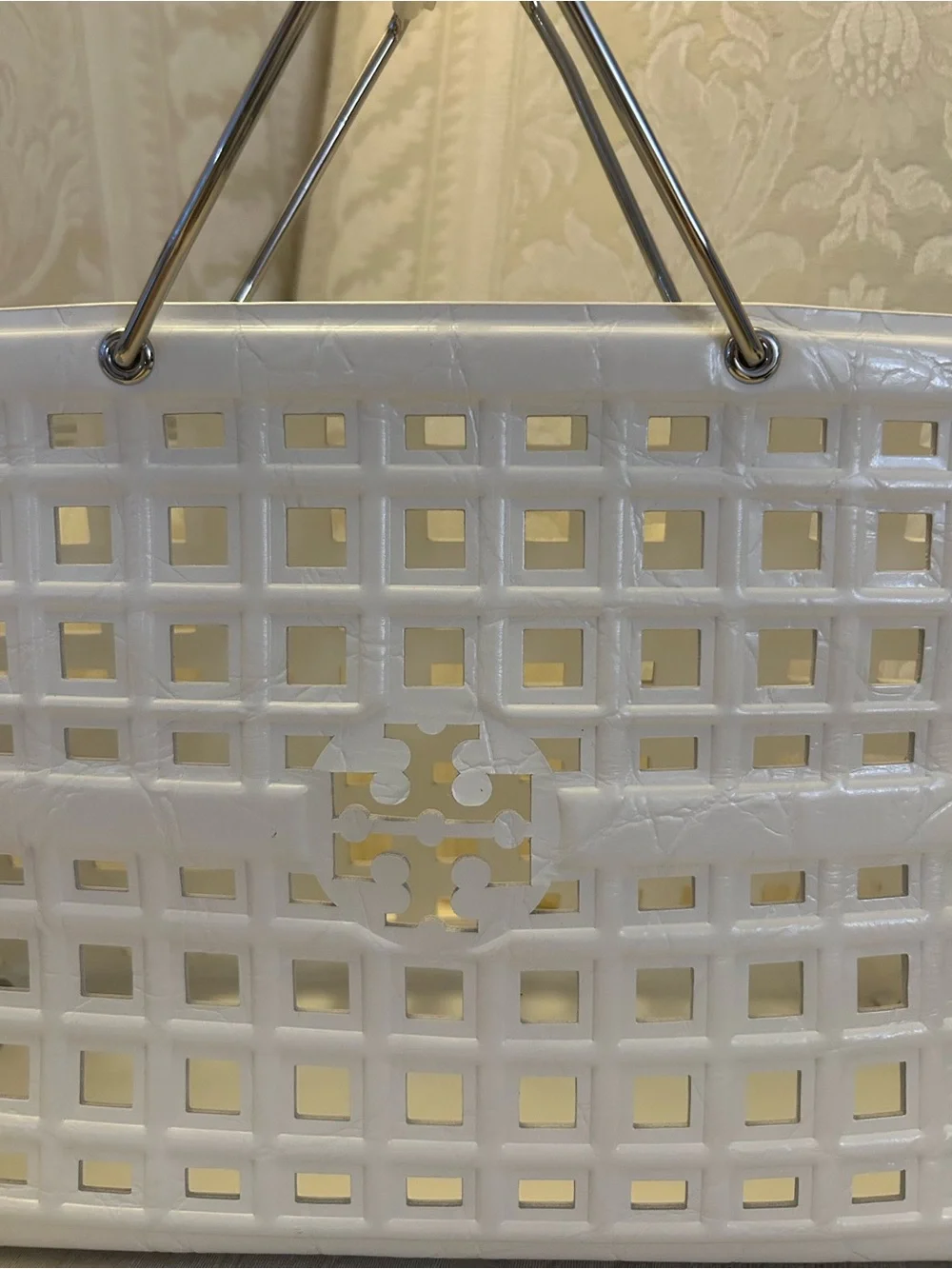 Insanely cute! Tory Burch ELLA CROC-EMBOSSED MARKET TOTE